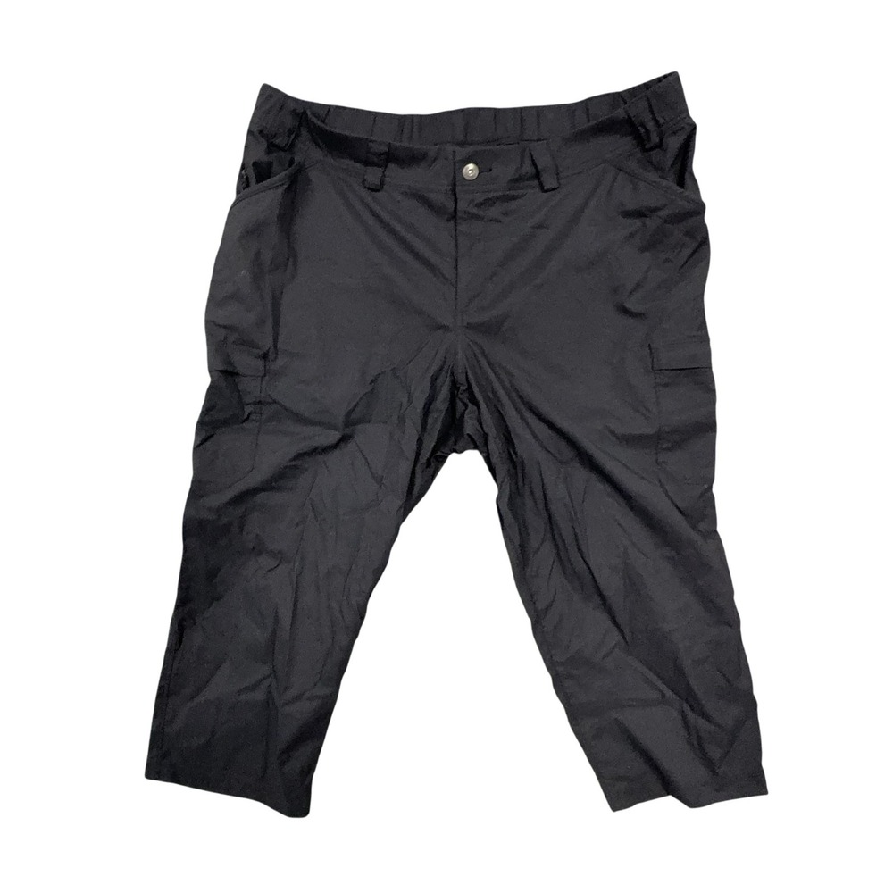 Duluth Trading Pants Womens 20W Black Capri Stretch Cargo Lightweight Travel